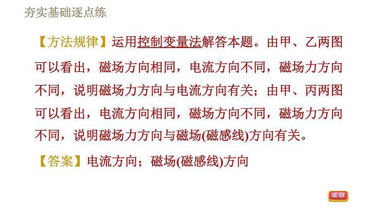 沪粤版九年级下册物理习题课件 第17章 17.2探究电动机转动的原理第6页