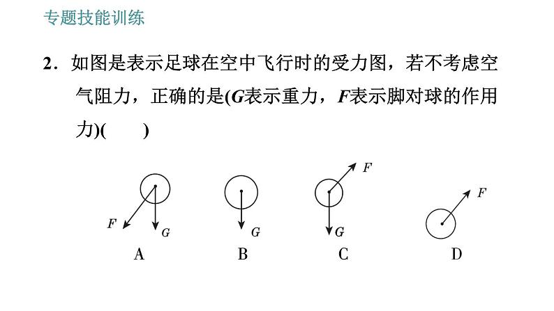 沪粤版八年级下册物理课件 第6章 专训（一）  三种力及力的示意图第4页