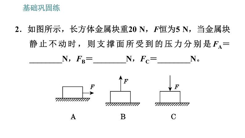 沪科版八年级下册物理课件 第8章 8.1.1   压　力0第8页