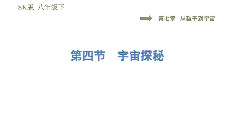 苏科版八年级下册物理课件 第7章 7.4宇宙探秘第1页