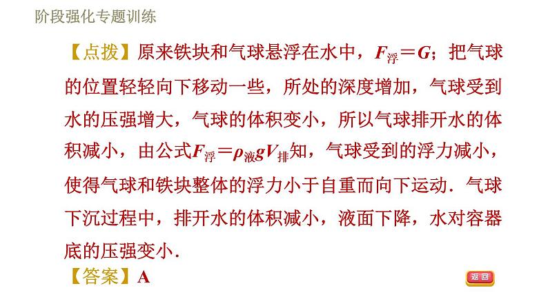 苏科版八年级下册物理课件 第10章 阶段强化专题训练（九）  专训3  压强与浮力的综合第4页