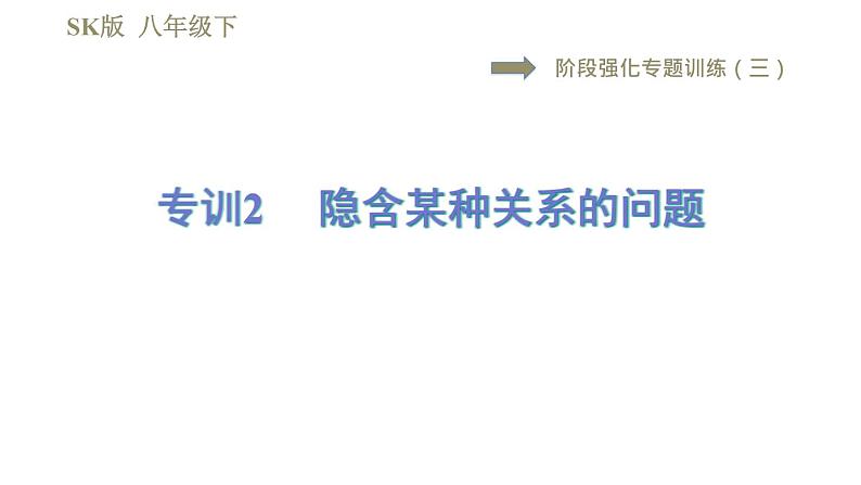 苏科版八年级下册物理课件 第6章 阶段强化专题训练（三）  专训2  隐含某种关系的问题01