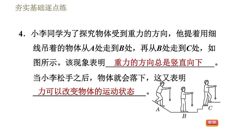 人教版八年级下册物理课件 第7章 7.3.2重力的方向、作用点和由来第7页