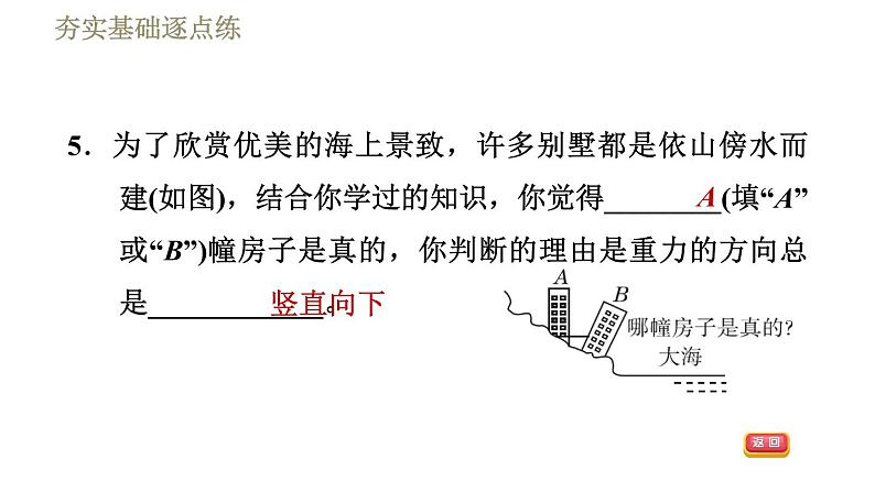 人教版八年级下册物理课件 第7章 7.3.2重力的方向、作用点和由来第8页