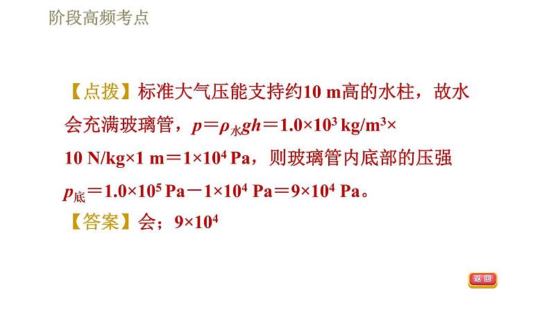 人教版八年级下册物理课件 第9章 阶段高频考点  专训  压强的综合探究与测量07