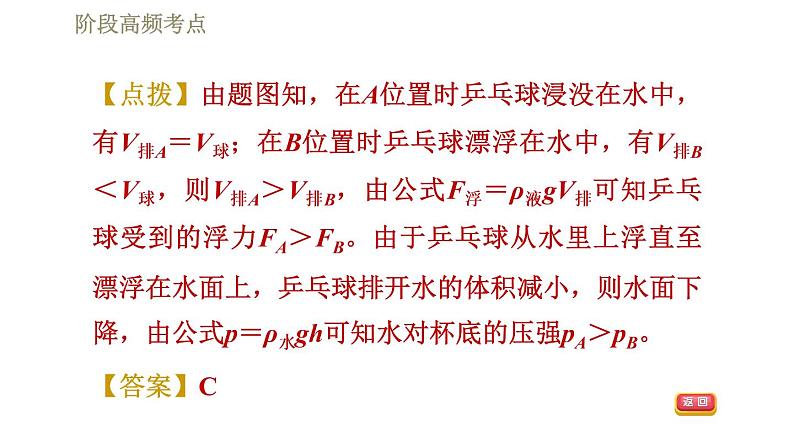 人教版八年级下册物理课件 第10章 阶段高频考点  专训1  浮沉状态分析第8页