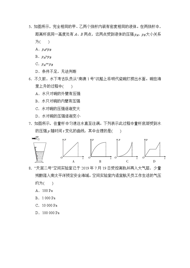 鲁科版八年级下册物理 第七章达标检测卷02