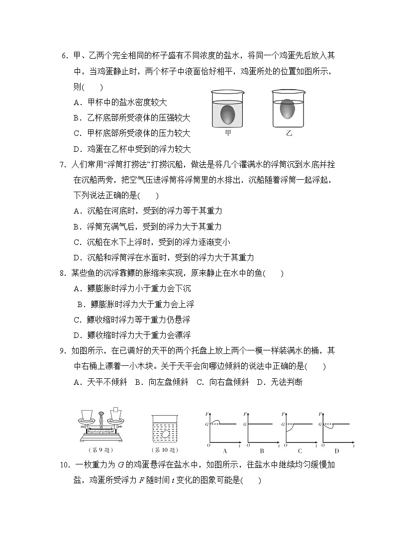 鲁科版八年级下册物理 第八章达标检测卷02