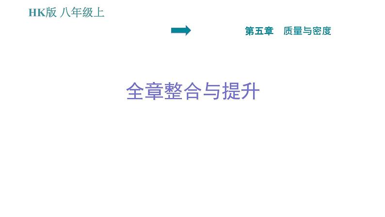 沪科版八年级上册物理习题课件 第5章 全章整合与提升01