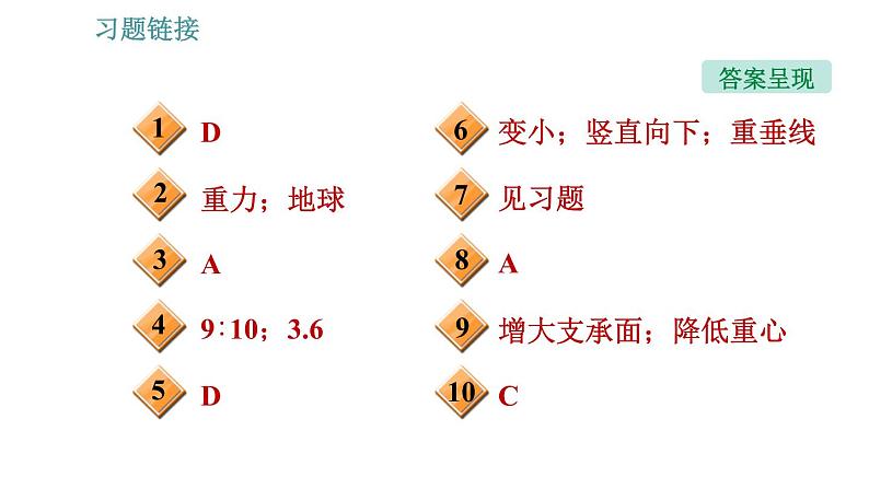 沪科版八年级上册物理习题课件 第6章 6.4 来自地球的力03