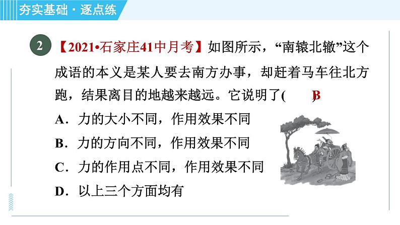 沪科版八年级上册物理习题课件 第6章 6.2怎样描述力05