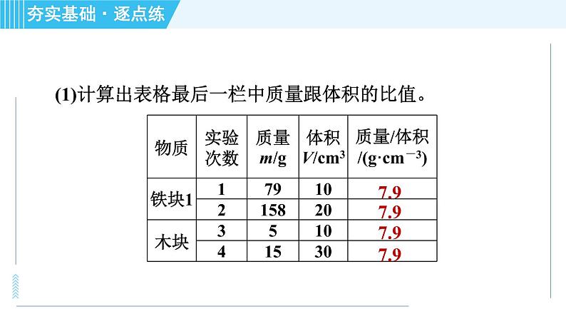 粤沪版 八年级上册物理习题课件 第5章 5.2探究物质的密度07