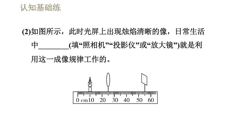 人教版八年级上册物理习题课件 第5章 5.3凸透镜成像的规律05