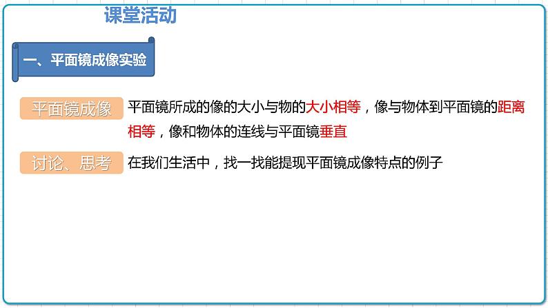 2021年初中物理人教版八年级上册 第四章 4.3 平面镜成像 课件第5页