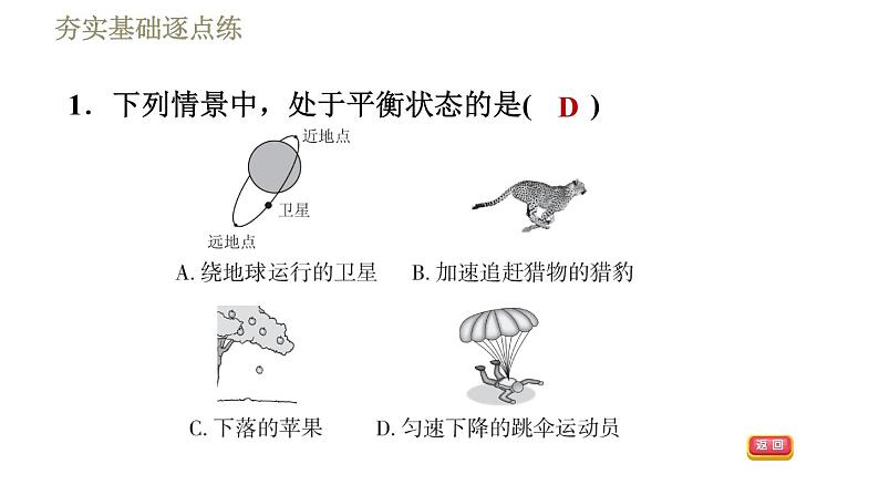 人教版八年级下册物理课件 第8章 8.2二力平衡第4页