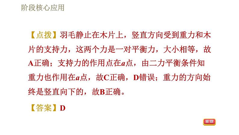 人教版八年级下册物理课件 第8章 阶段核心应用  专训1  二力平衡条件及其应用第8页