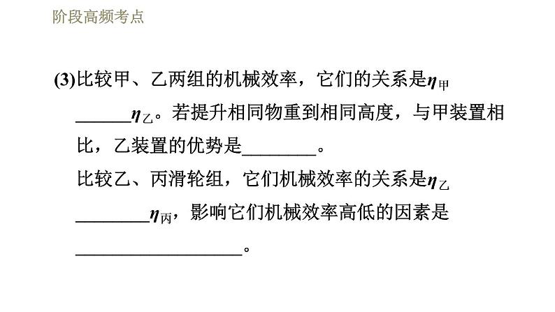 人教版八年级下册物理课件 第12章 阶段高频考点  专训  机械效率的测量第7页