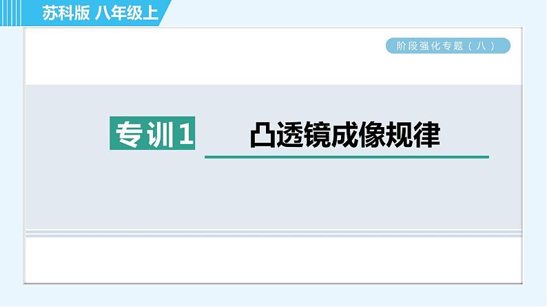 苏科版八年级上册物理习题课件 第4章 阶段强化专题（八） 专训1 凸透镜成像规律第1页