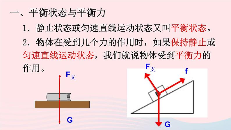 八年级物理全册第七章力与运动第三节力的平衡课件新版沪科版04