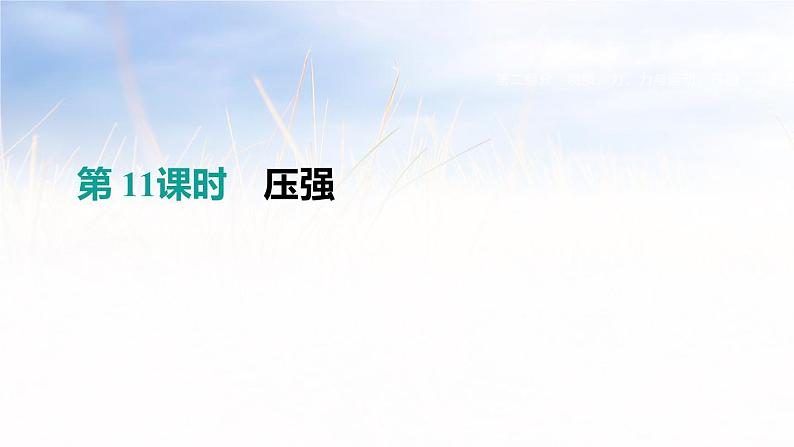 中考物理一轮复习第11课时　压强第1页