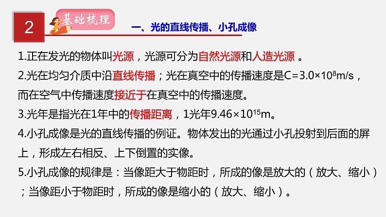 2021年中考物理一轮复习课件专题03 光现象第3页