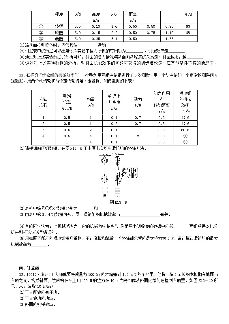 2021年中考物理复习课件第13课时《功和功率 机械效率》03