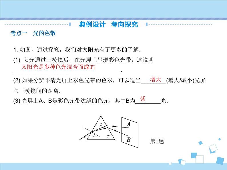 【最新】2021年中考物理复习《光现象》《光的折射 透镜》4-8课时 课件05