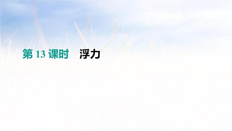 中考物理一轮复习第13课时　浮力 课件01