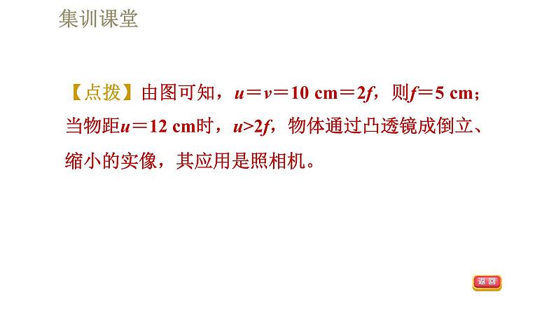 人教版八年级上册物理习题课件 第5章 集训课堂  凸透镜成像规律的应用第7页