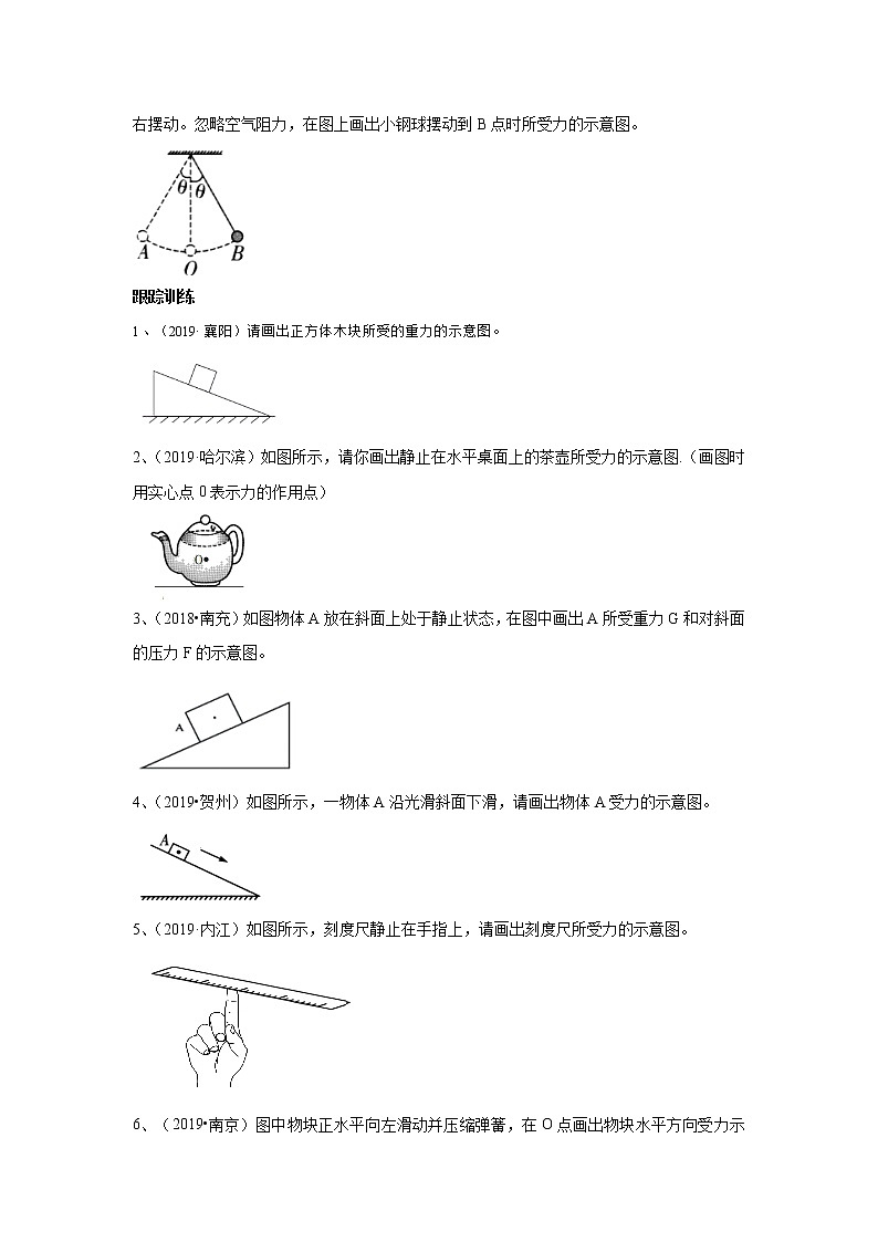 2021年中考物理专题复习：力的示意图及受力分析第3页