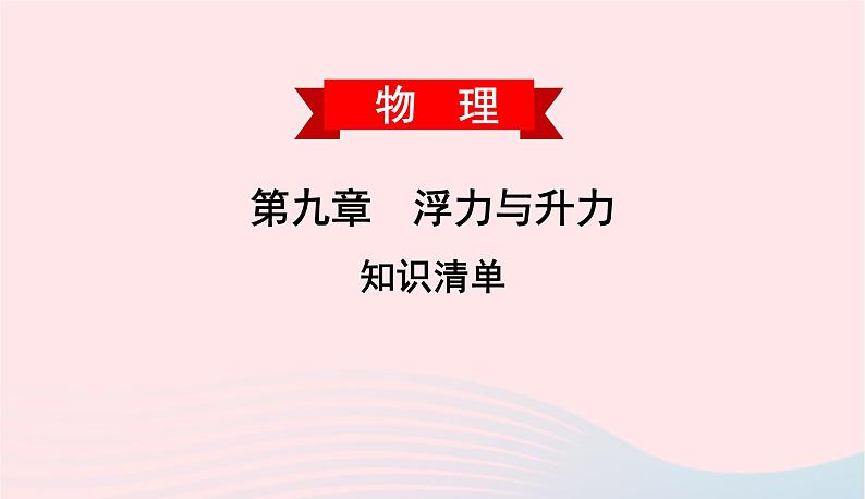 2020春八年级物理下册第九章浮力与升力知识清单课件新版粤教沪版第1页