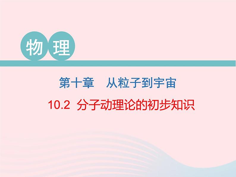 2020春八年级物理下册10.2分子动理论的初步知识课件新版粤教沪版第1页