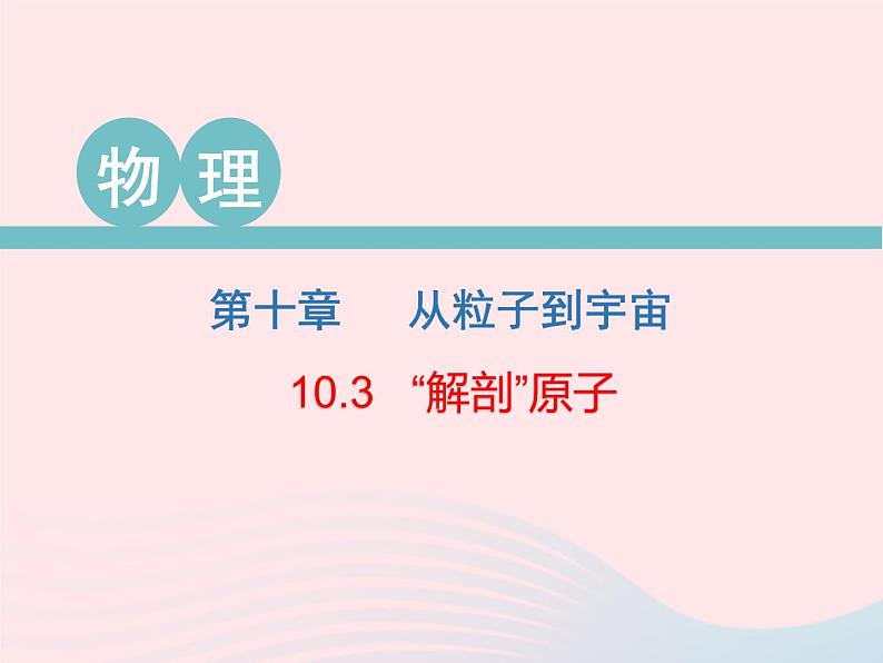 2020春八年级物理下册10.3解剖原子课件新版粤教沪版01