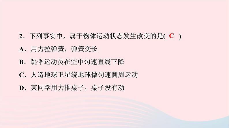 2020八年级物理下册第7章力本章热点专练课件新版新人教版第3页