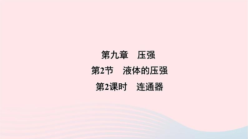 2020八年级物理下册第9章第2节液体的压强第2课时连通器课件新版新人教版第1页