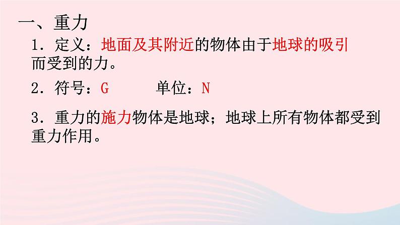 八年级物理全册第六章熟悉而陌生的力第四节来自地球的力课件新版沪科版03