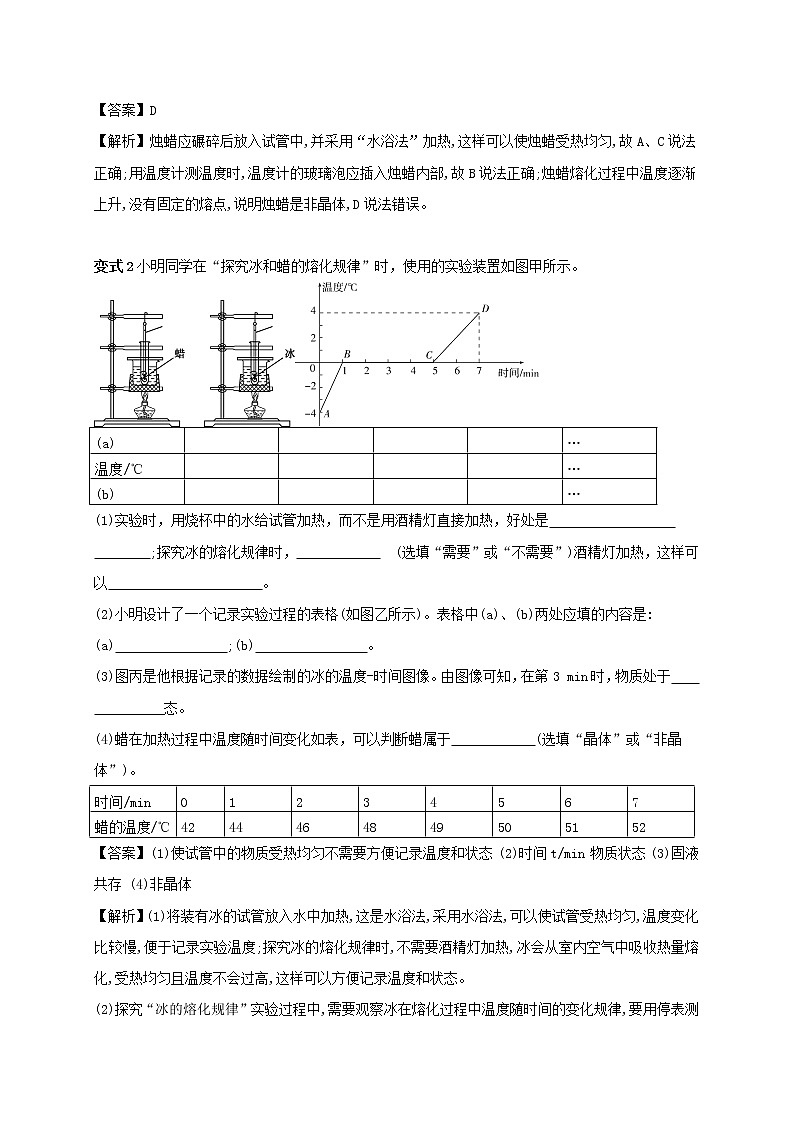 2020_2021学年八年级物理上册2.3熔化和凝固考点突破与同步练习含解析新版苏科版第2页