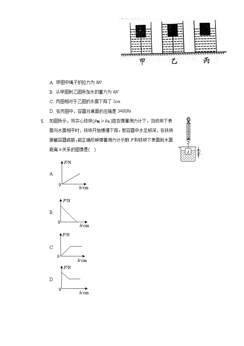 10.3科学探究：浮力的大小同步练习教科版初中物理八年级下册02