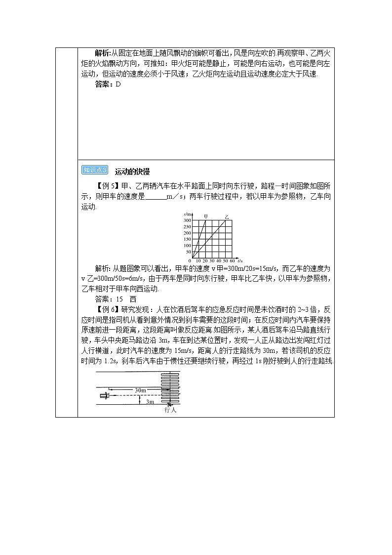 2021年初中物理人教版八年级上册 第一章 复习和总结 学案03