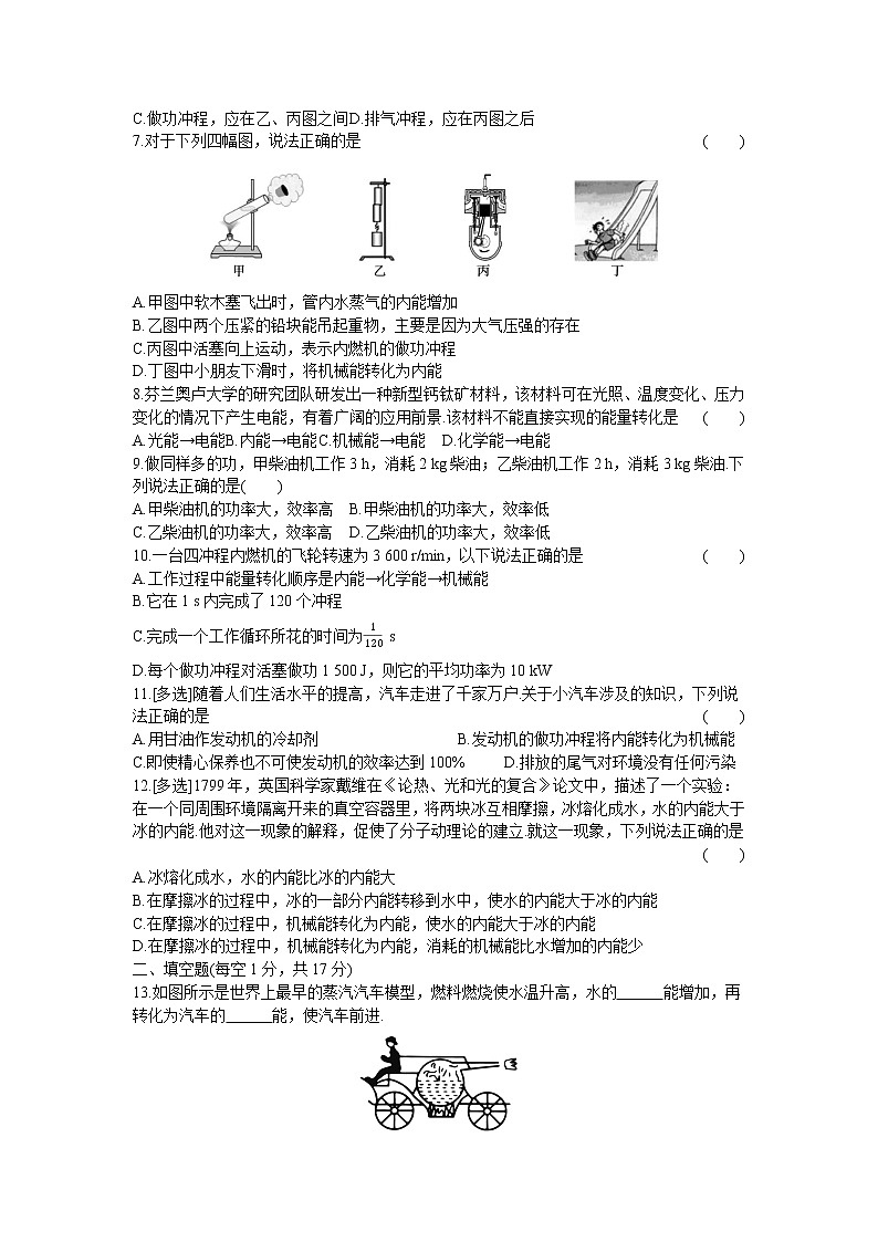 2020年 初中物理 九年级全一册 人教版 第十四章综合能力检测卷02
