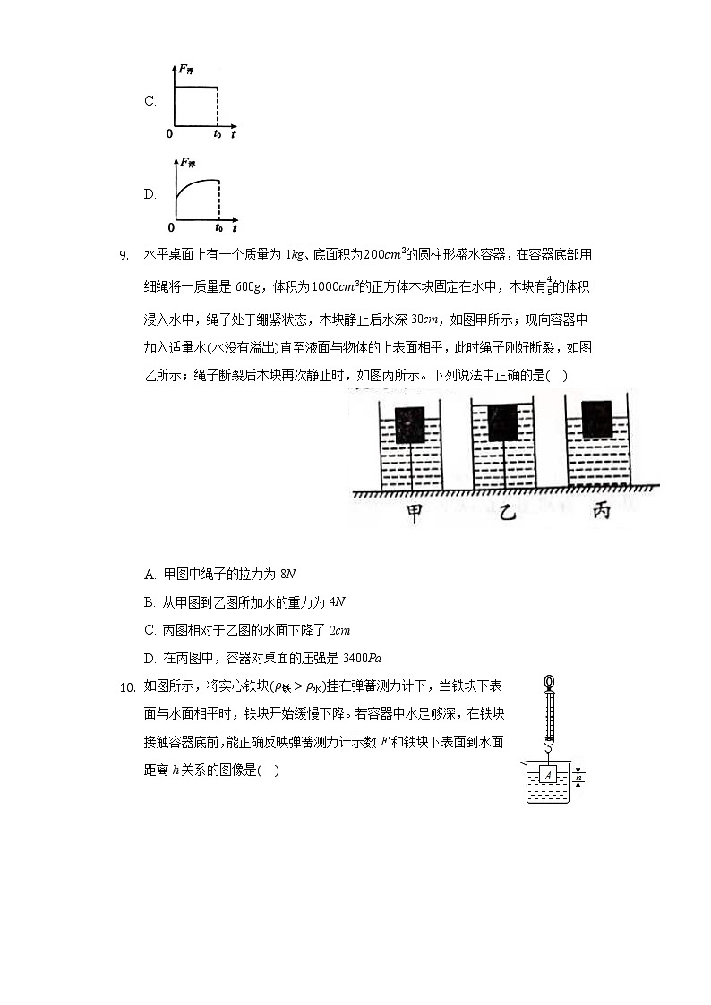 9.2阿基米德原理同步练习沪科版初中物理八年级下册03