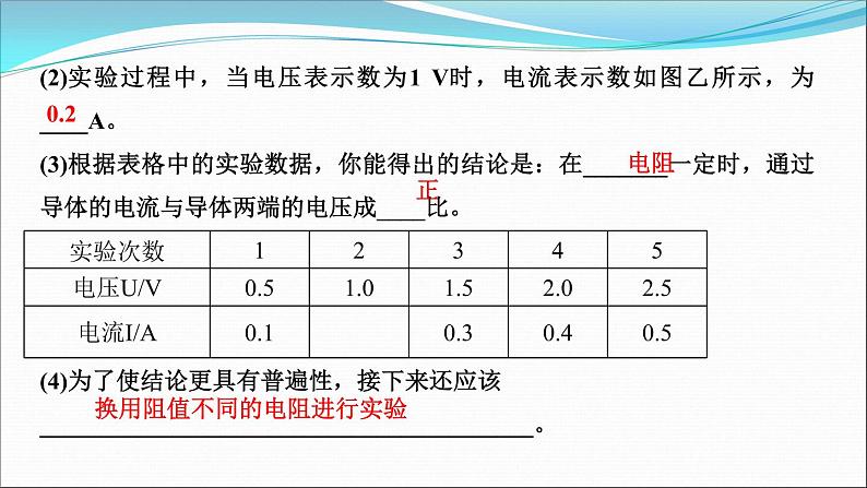 17.1　电流与电压和电阻的关系   课堂强化训练  课件  2021--2022学年人教版九年级物理第7页