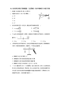 鲁教版 (五四制)八年级下册第一节 杠  杆课时作业