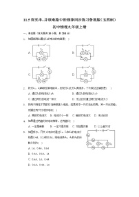 初中物理鲁教版 (五四制)九年级上册第五节 探究串、并联电路中电流的规律习题