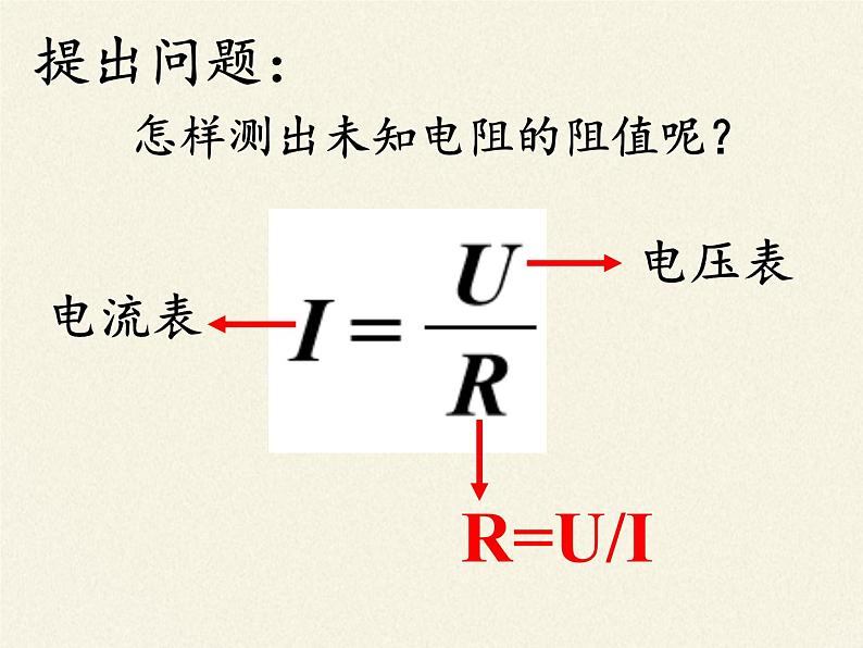 沪科版九年级全册 物理 课件 15.3“伏安法”测电阻1002