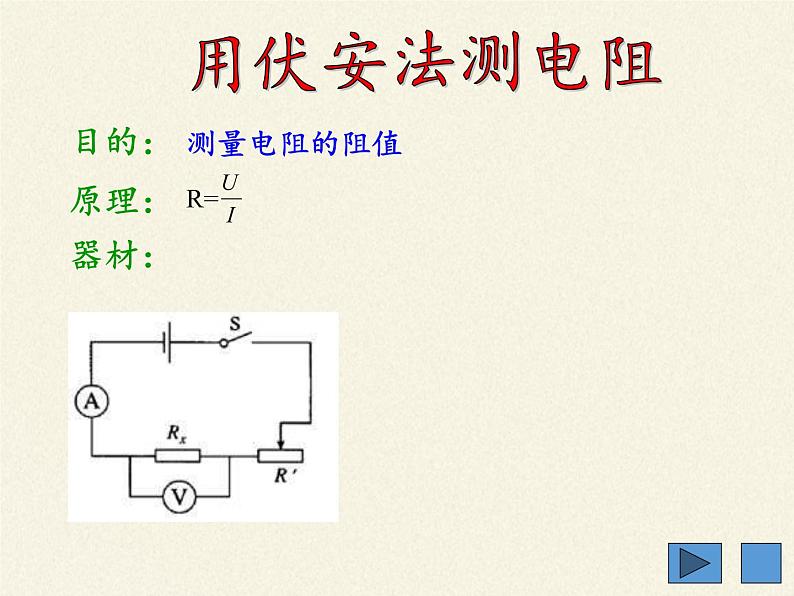 沪科版九年级全册 物理 课件 15.3“伏安法”测电阻7第4页