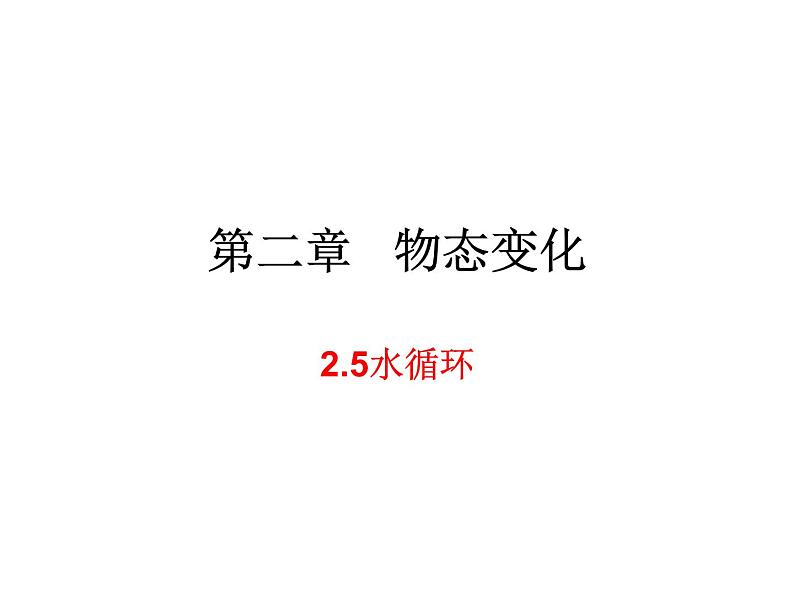 2.5水循环 课件-八年级物理苏科版上册第1页