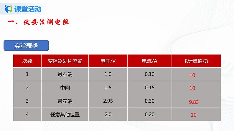 12.2 根据欧姆定律测量导体的电阻-2021年九年级 课件+练习（北师大版）08