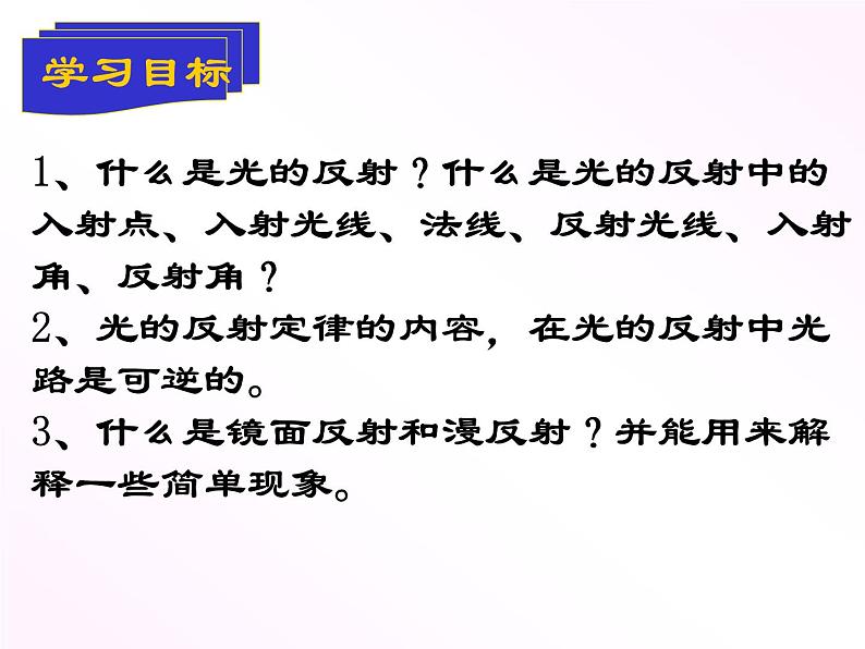 沪科版八年级全册 物理 课件 4.1光的反射1第3页