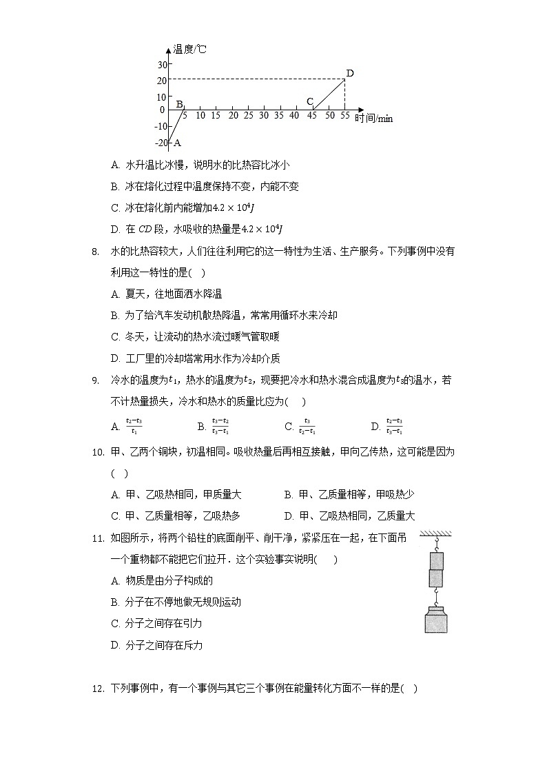 人教版初中物理九年级全一册第十三章《内能》单元测试卷03